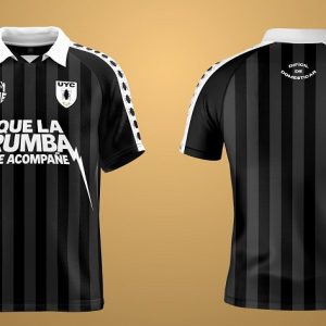 Camiseta Premium Negra Que la Rumba te acompañe