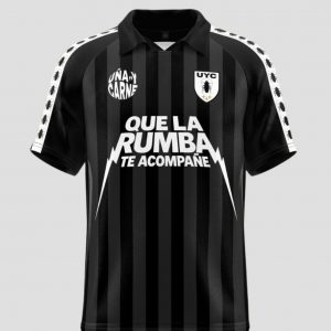 Camiseta Premium negra "Que la Rumba te acompañe" Frente