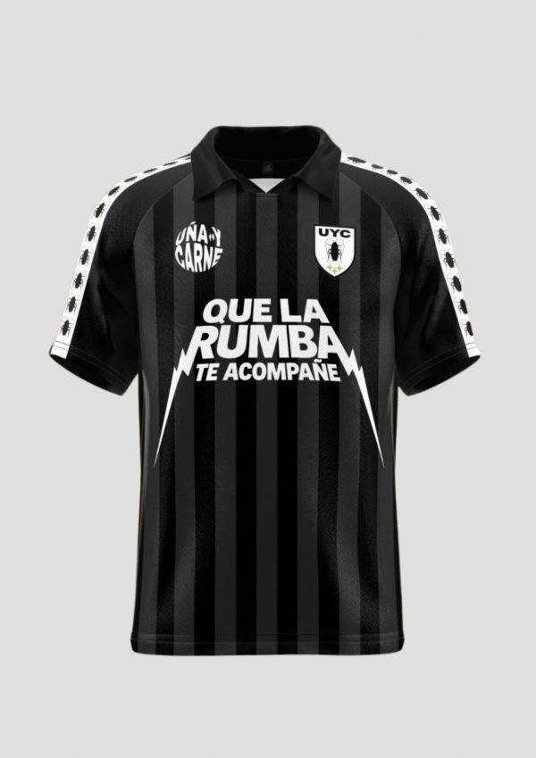 Camiseta Premium negra "Que la Rumba te acompañe" Frente