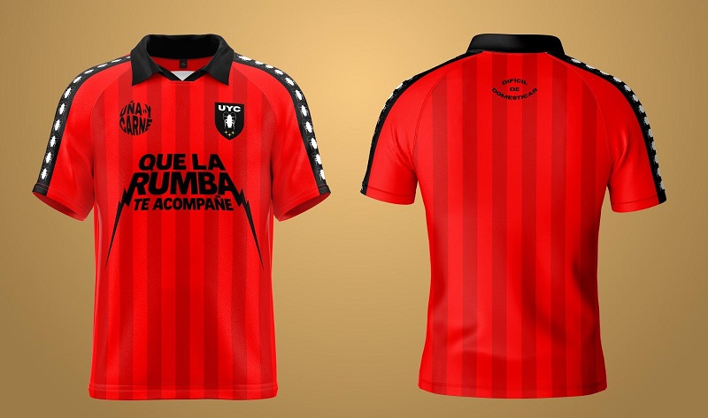 Camiseta Premium Roja «Que la Rumba te acompañe»