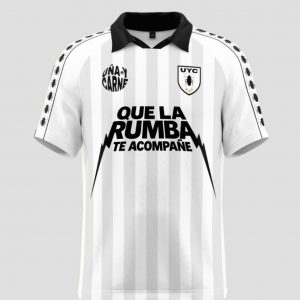 Camiseta Premium blanca "Que la Rumba te acompañe" Frente