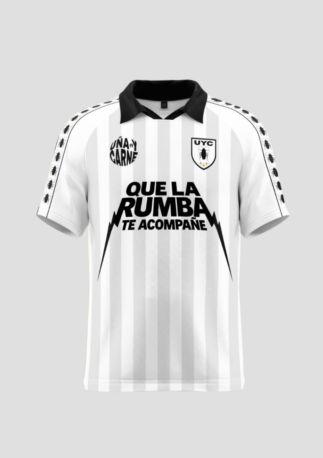 Camiseta Premium blanca «Que la Rumba te acompañe»